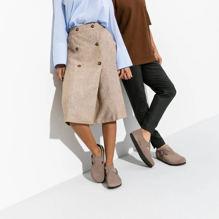 Unisex London Suede Leather Taupe Regular/Wide
