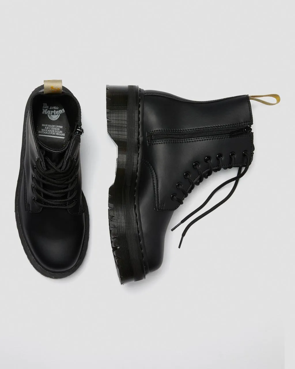 Unisex Vegan Jadon II Mono Platform Boots Black