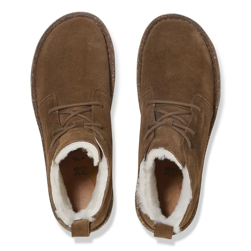 Uppsala Mid Shearling Suede Leather Regular/Wide Dark Tea