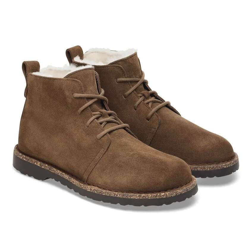 Uppsala Mid Shearling Suede Leather Regular/Wide Dark Tea