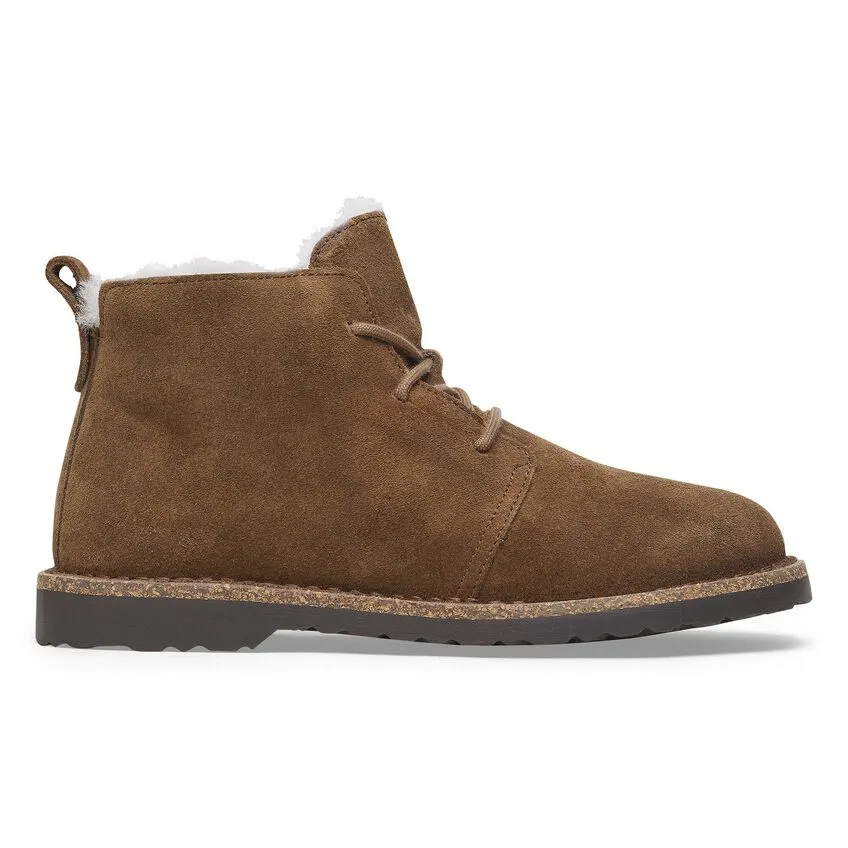 Uppsala Mid Shearling Suede Leather Regular/Wide Dark Tea