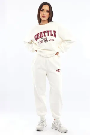 White Track Pants Jogger