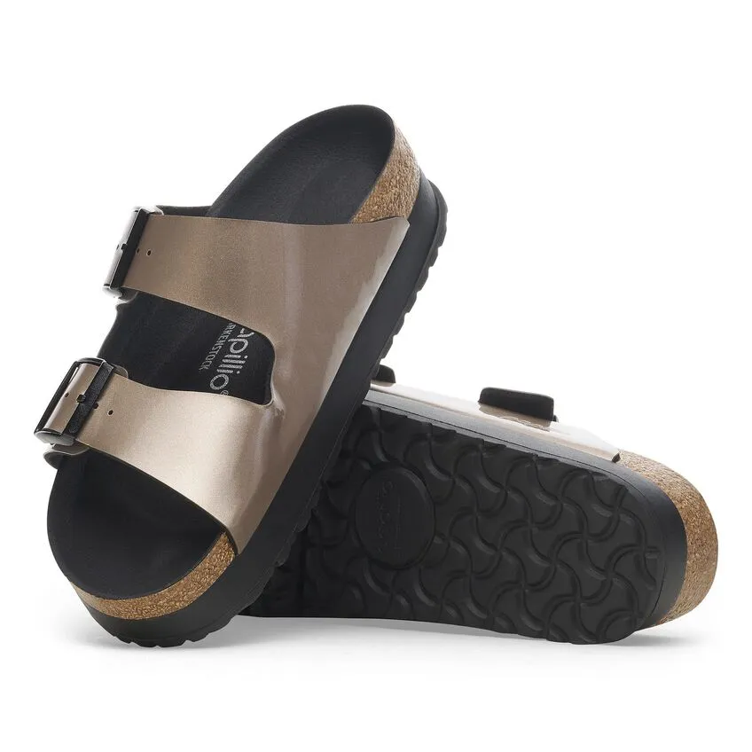 Women's Arizona Platform Birko-flor Metallic Taupe Medium/Narrow