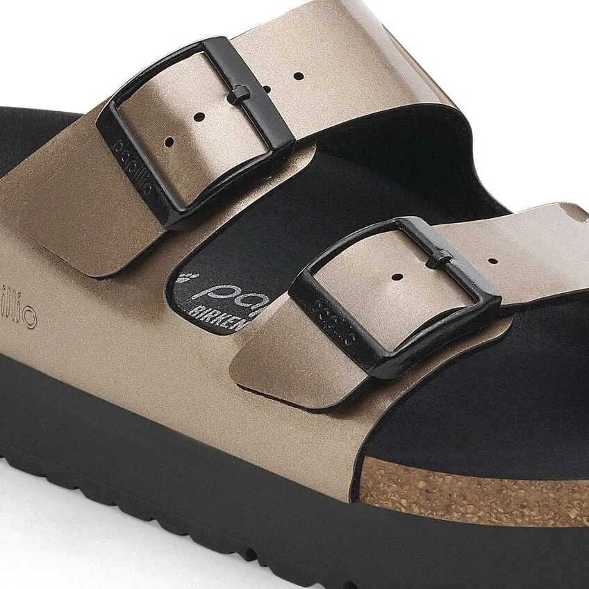 Women's Arizona Platform Birko-flor Metallic Taupe Medium/Narrow