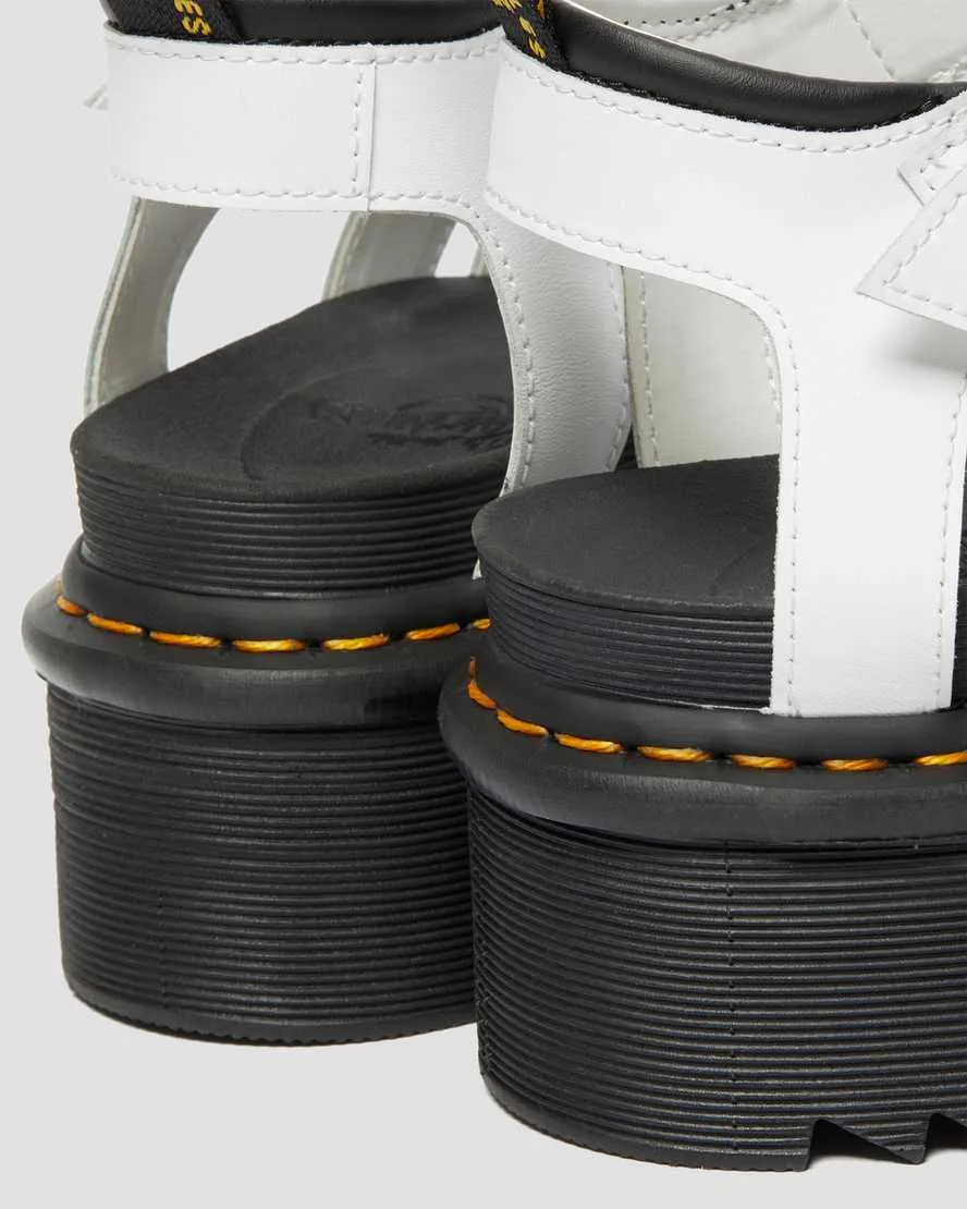Women's Blaire Hydro Leather Platform Strap Sandals White