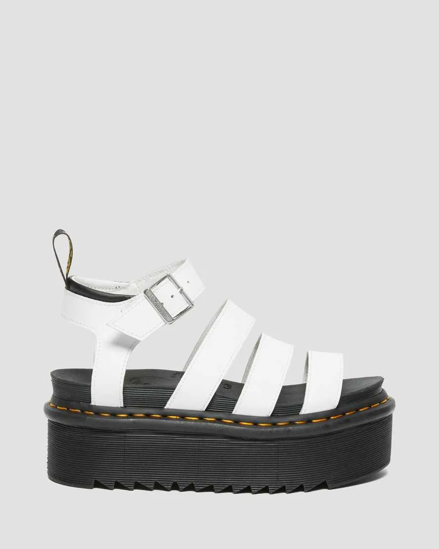 Women's Blaire Hydro Leather Platform Strap Sandals White