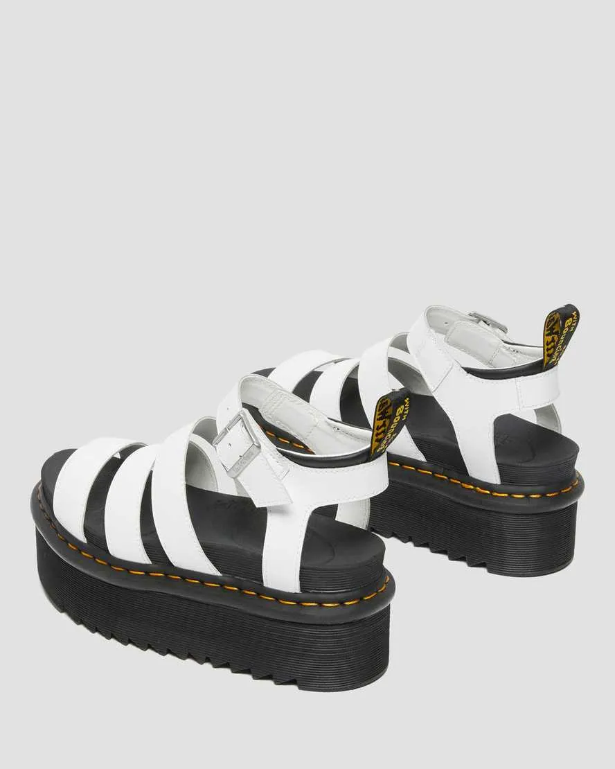 Women's Blaire Hydro Leather Platform Strap Sandals White