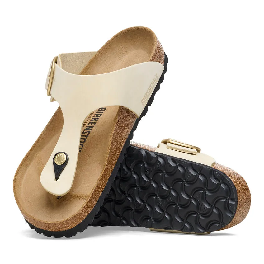 Women's Gizeh Big Buckle Nubuck Leather Ecru Regular/Wide