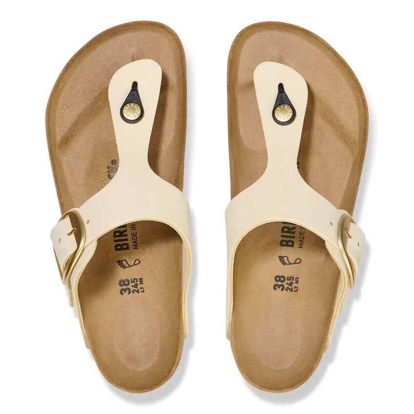 Women's Gizeh Big Buckle Nubuck Leather Ecru Regular/Wide