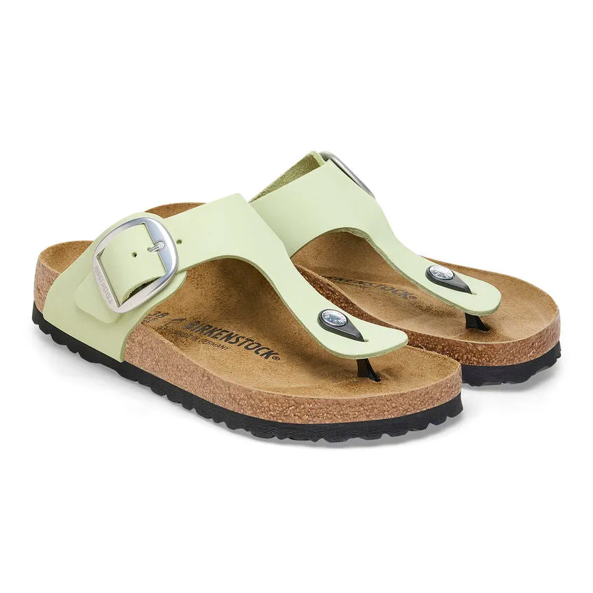Women's Gizeh Big Buckle Nubuck Leather Faded Lime Regular/Wide
