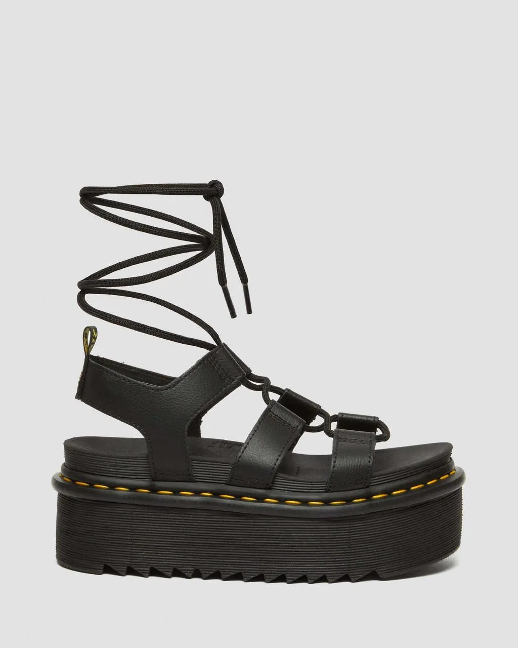 Women's Nartilla Athena Leather Gladiator Platform Sandals Black Athena