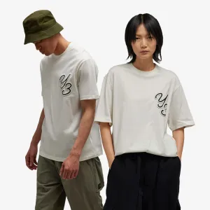 Y-3 | GRAPHIC SHORT SLEEVE TEE  { WHITE