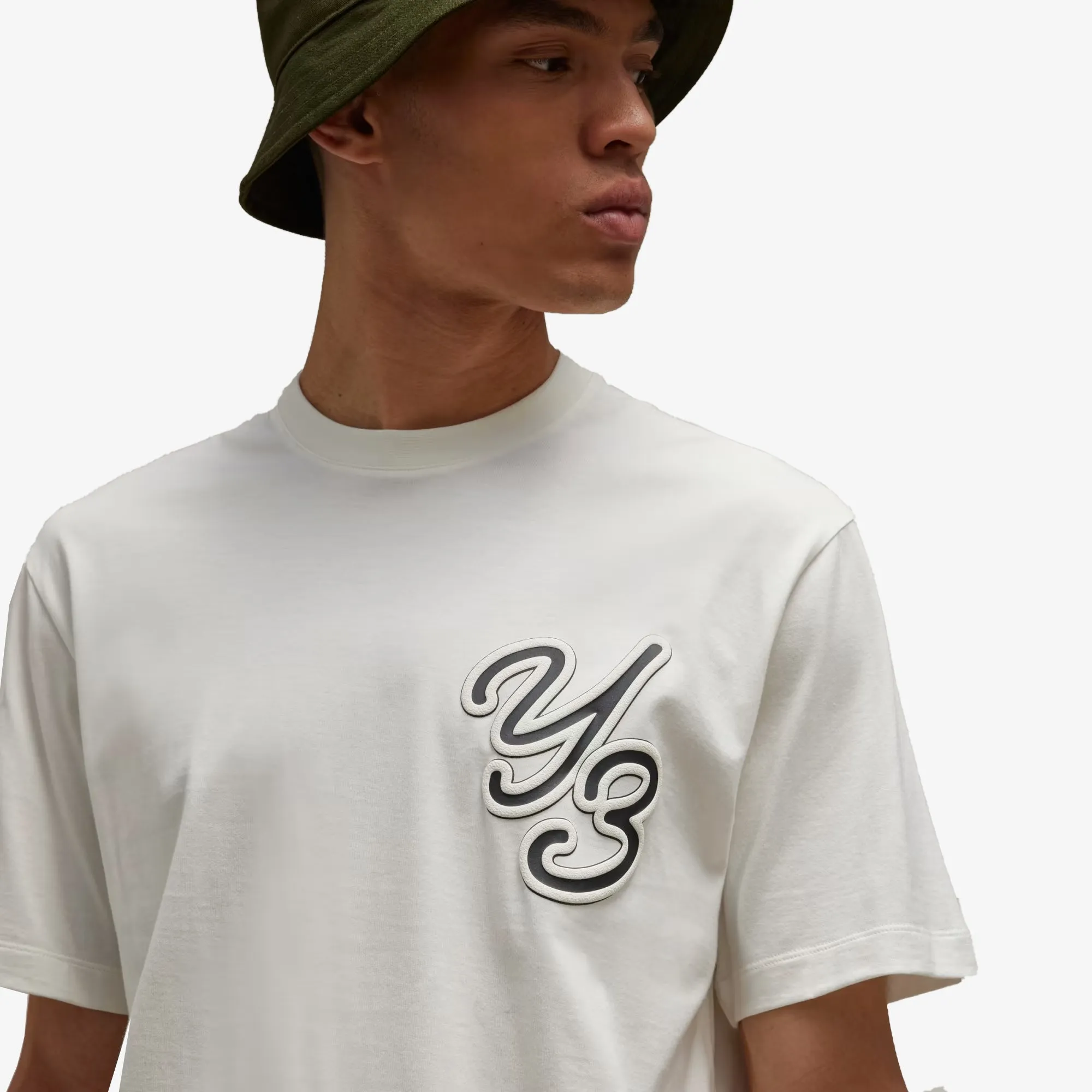 Y-3 | GRAPHIC SHORT SLEEVE TEE  { WHITE