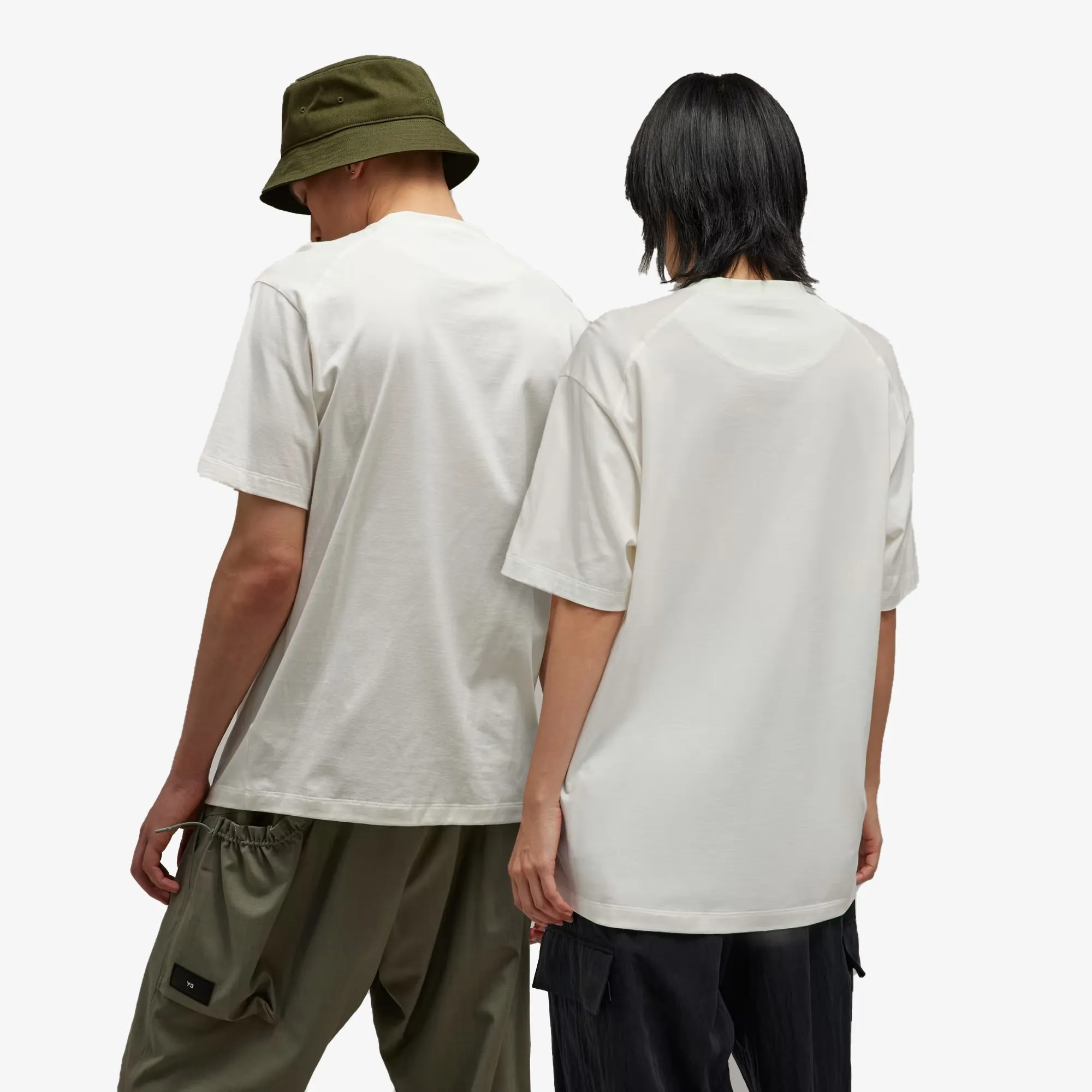 Y-3 | GRAPHIC SHORT SLEEVE TEE  { WHITE